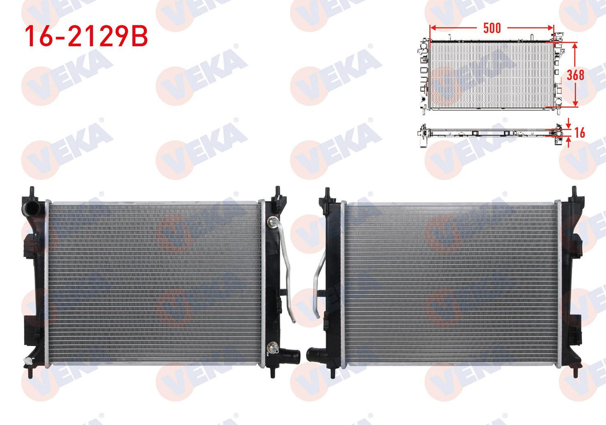 Veka 16-2129B Su Radiator Brazing Hyundai Accent Blue 1.4 Cvvt A-T 2012