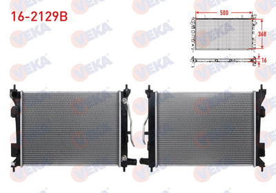 Veka 16-2129B Su Radiator Brazing Hyundai Accent Blue 1.4 Cvvt A-T 2012