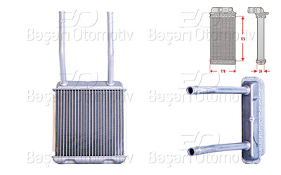Wisco 1806116 Heater Core Opel Astra F 91 > — Heater & Blower