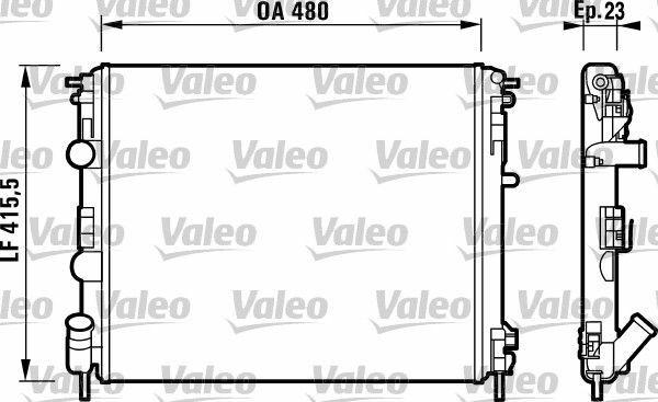 VALEO Radiator for 1998-2001 Clio II 1.4L + AC — Radiators & Fans