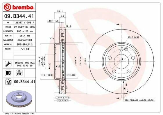 BREMBO Brake Disc Front - Coated for Mercedes A-Class, B-Class & GLA — Brake Rotors & Drums