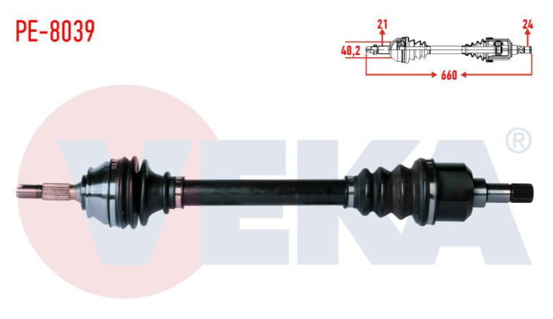 GSP Peugeot 301 1.6 HDi Front Left Axle Assembly - Complete Solution — Axles, CV Joints & Boots