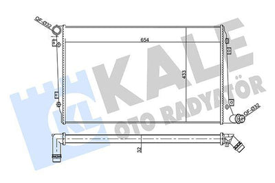 Kale 356930 Motor Su Radiator (Mechanical-650X446x32) Caddy Passat Golf Jetta Octavia Touran Superb 1.9 / — Radiators & Fans