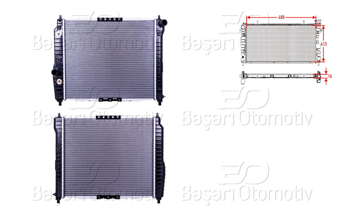 Wisco 2113664-00 Su Radiator Brazing At 480X413x16 Chevrolet Kalos Aveo 1.2-1.4 8V 03 >