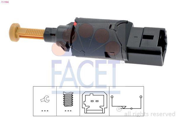 Facet 71194 Brake Tail Lamp Switch Peugeot Partner 206 307 Xsara Berlingo II 1.4/1.6/1.9 HDi