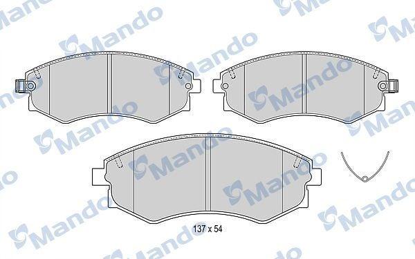 MANDO MBF015550 Brake Pads - Disc Brake Front Set for Elantra and Coupe