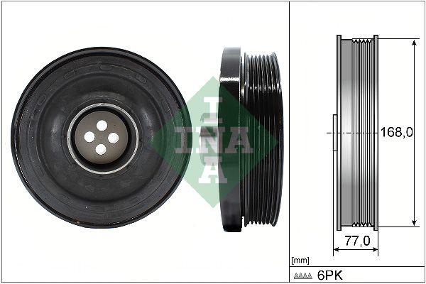 INA 544013010 BMW N47 E90-E60 Crankshaft Pulley 11237823191 E81 E82 E87 E88 E91 E92 E93 X1 X3 — Pulleys & Tensioners