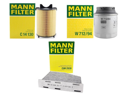 Mann Skoda Yeti 1.4 TSI (CAX) Maintenance Filter Set - Oil & Air Filters and Service Providers — Maintenance & Service Kits