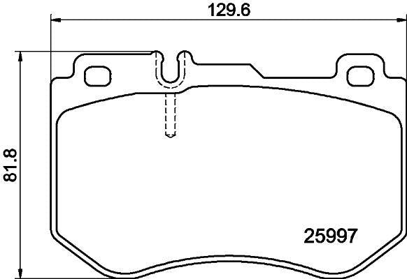 Hella 8DB355021-741 Brake Pad Front C-Class W205 14 > S205 14 > C205 15 > A205 16 > — Brake Pads