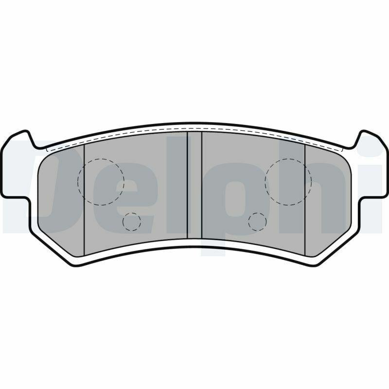 Delphi LP1910 Brake Pads - Low-Metallic Material for Chevrolet Lacetti (2004-2010)