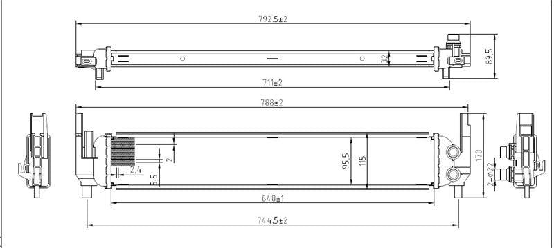 MGA 80469 Ek Su Radiator Brazing (Intercooler) (VW Golf 13-Audi A3 13-Seat Leon 13-Skoda Octavia 13 -) 650 — Radiators & Fans