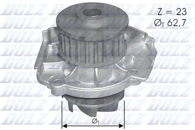DOLZ S319 Water Pump Fiat Brava/Bravo/Doblo/Idea/Marea/Palio/Punto/Albea/Stilo/Musa/Ypsilon/Egea 1. — Water Pump & Thermostat