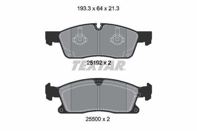 TEXTAR 2519202 Front Brake Pads - Performance for Jeep WK