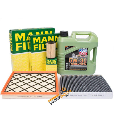Opel Astra J 1.4 Turbo Scheduled Service Set Mann / (LIQUI Moly Dexos 1 Gen3 New Genera — Auto Parts Hall, Fluids & Chemicals