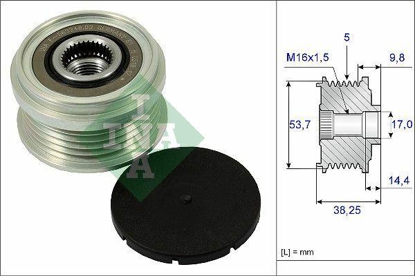 INA 535024210 Dmo Pulley - Compatible with Opel Astra J, Insignia, Corsa D — Starting & Charging
