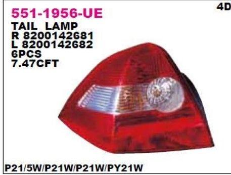 Depo 551-1956R-UE Renault Megane II Right Tail Lamp 02-05 — Tail, Signal & Reflectors