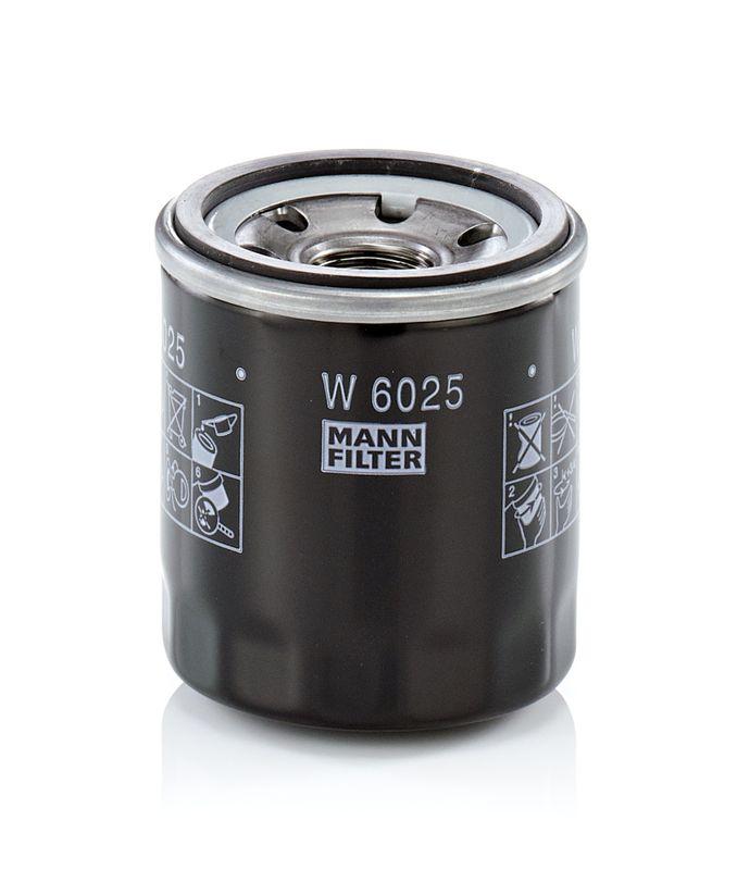Mann W6025 Oil Filter Duster II/Dokker/Fluence/Megane IV 1.6 16V H4M, Juke/Note/Micra 12> — Oil Filters