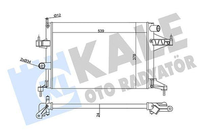 Kale 356970 Water Radiator Opel Corsa C 1.4 1.8 /Combo 1.6 /Tigra 1.8 2001- — Radiators & Fans