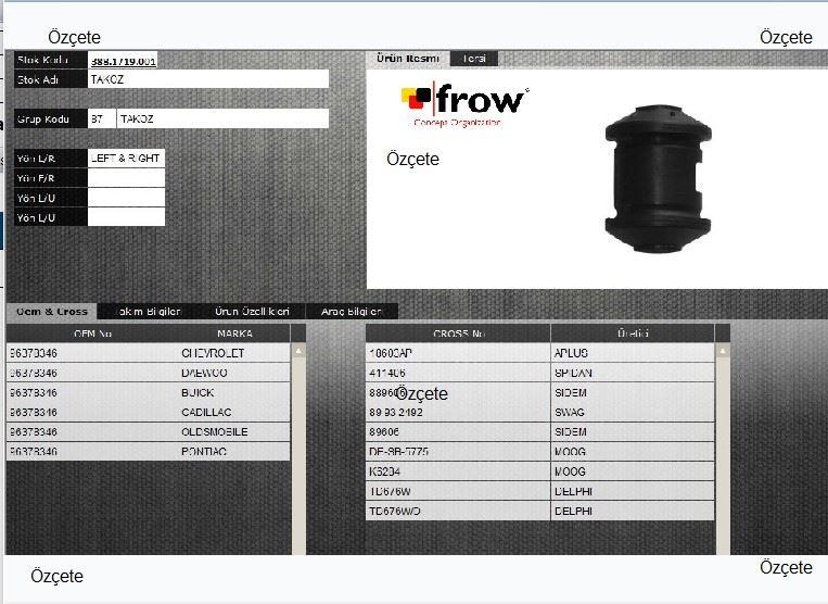 FROW ALTTAKIM 3881719001 Control Arm Bushing (Small) Chevrolet Lacetti — Bushings & Mounts