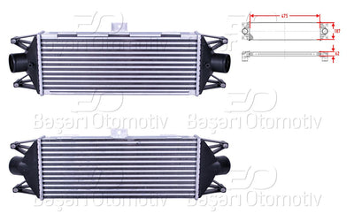 Wisco 3113806-00 Turbo Radiator (Intercooler) 475X187x62 Iveco Daily 3 99 > — Radiators & Fans