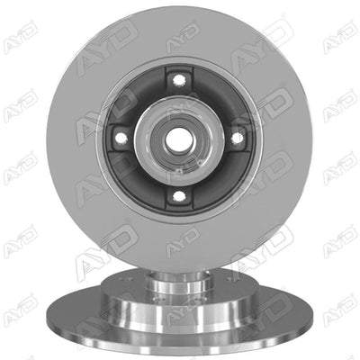 AYD 10-50382B Brake Disc 307 00-07 / 207 06-12 / C4 04-09 / Ds3 09-13 Rear Straight with ABS with Whee — Brake Rotors & Drums