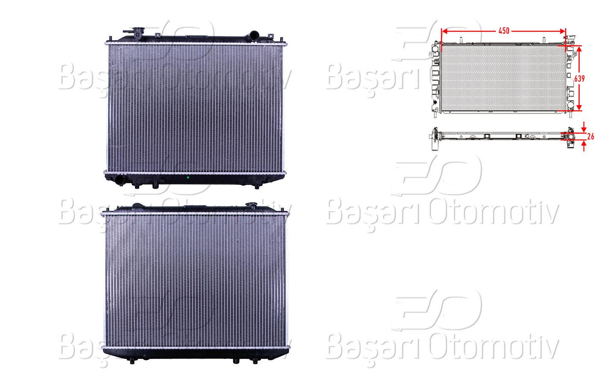 Wisco 3113239-00 Su Radiator Brazing Mt 450X639x26 Mazda B2500. Bt50. Ford Ranger 2.5D 96 > — Radiators & Fans