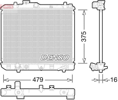 Denso DRM47028 Water Radiator Suzuki Splash 1.2 Vvt 08-479×375X16 — Radiators & Fans