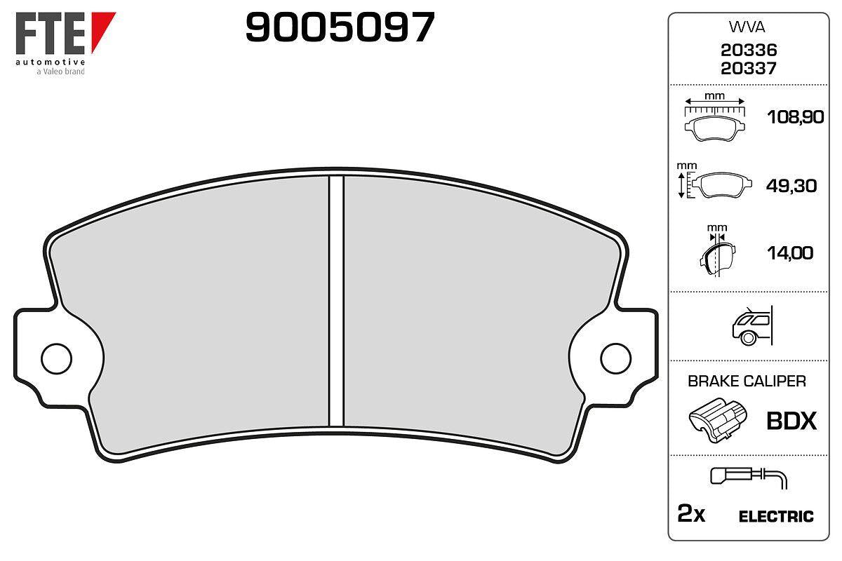 Fte 9005097 Brake Pad Front Renault 12 / Dacia Solenza Bm 71
