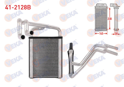 Veka 41-2128B Heater Core Brazing Hyundai Ix35 (Lm, El — Heater & Blower