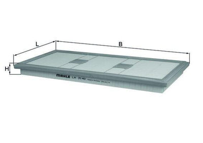 Mahle LX3140 Air Filter 11-15 C-Series (W204) E-Series (W212) — Air & Cabin Filters
