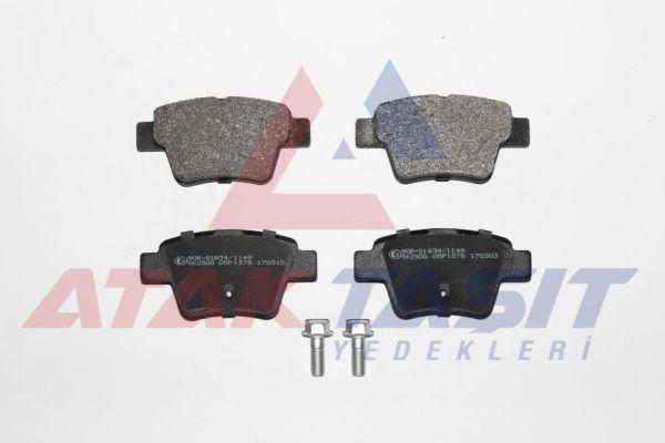 AP 05P1278 Brake Pad Rear Peugeot 307 1.6 90 Hp 2000-2007 / 307 1.6 HDi 90 Hp 2000-2007 / 207 1.4 HDi 2006-2012 — Brake Pads