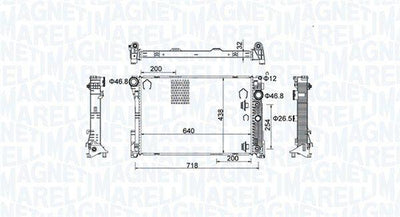 Magneti Marelli 350213159800 Su Radiator W204-212-207-Glk X204 M651-274-113-276 09-16