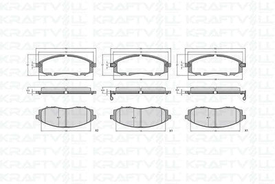 Kraftvoll 07010421 Front Brake Pad Pick Up D22 Skystar 02 > 05 Yd25 Navara 05 > 08 Patfınder 97 > 04 — Brake Pads
