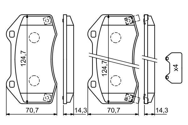 BOSCH Brake Pads - Corsa E (Jant: 17)