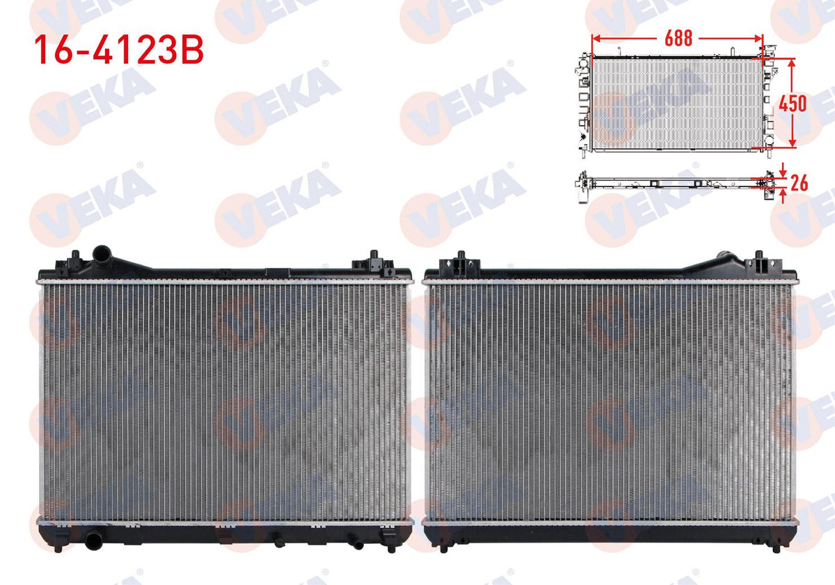 Veka 16-4123B Su Radiator Brazing Suzuki Grand Vitara II (Jt) 1.9 DDiS M-T 2005