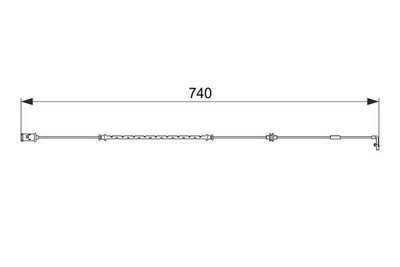 Bosch 1987474587 Brake Pad Wear Sensor Opel Astra G/Zafira A Front — Brake Sensors & ABS