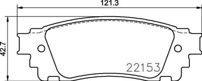 Brembo P83166 Brake Pad Rear Lexus Nx 200T 300 300H 14