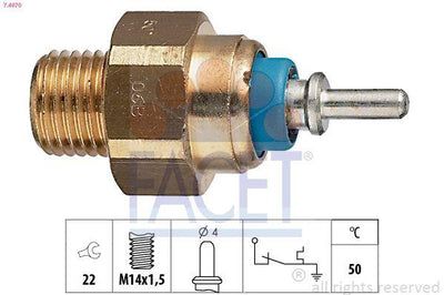 Facet 74070 Temperature Warning Switch Mercedes W201 190 W124 88 (Diesel) — Switches & Relays