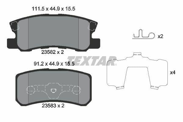 TEXTAR Brake Pad Set - Fit for ASX Outlander Pajero — Brake Pads