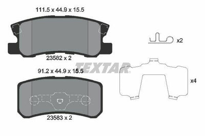 TEXTAR Fren Brake Pad Set - Fit for ASX Outlander Pajero — Brake Pads