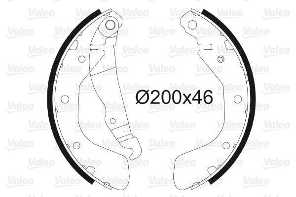 VALEO 562078 Brake Shoe - Compatible with Astra F Models — Brake Cables & Hardware