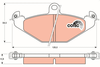 TRW GDB1041 Rear Brake Pad Renault Laguna I/Safrane I-II/Espace III Opel Speedster