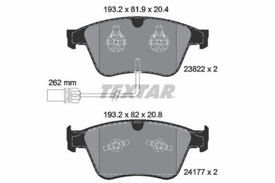 Textar 2382201 Brake Pad Front Bentley — Brake Pads