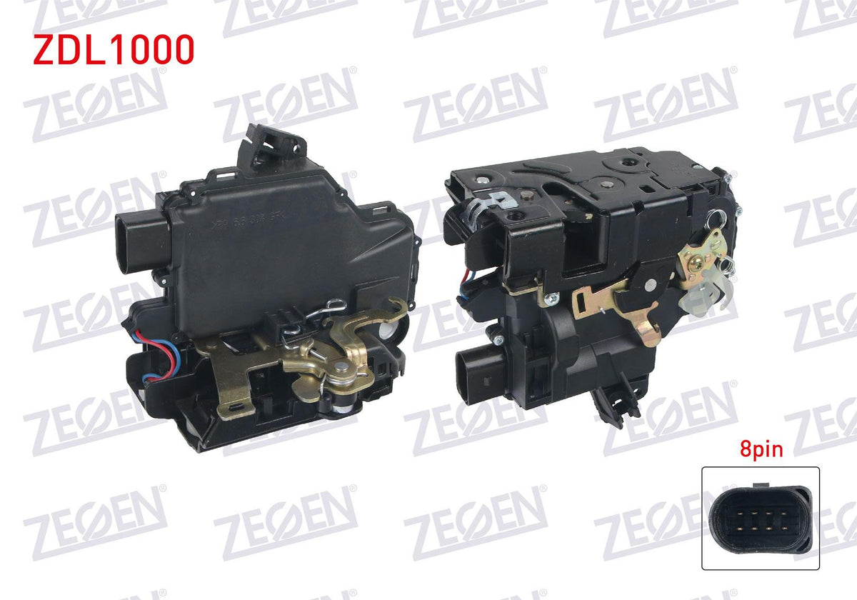 Zegen ZDL1000 Door Lock Left Front 8 Pin Volkswagen Golf IV-Passat-Bora 1997-2005 / Seat Leon 1999 — Handles, Locks & Latches