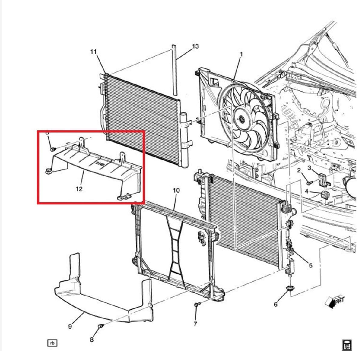 Yedekparca Radiator Deflector Front T300 Aveo - Durable Auto Accessory — Radiators & Fans