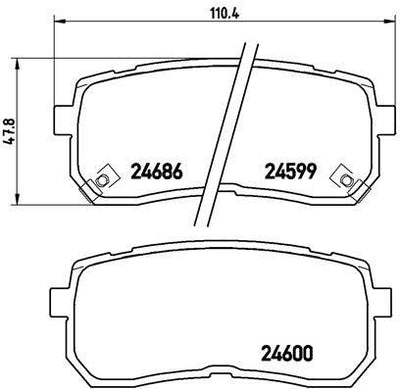 Brembo P30035 Brake Pad Rear Hyundai H1 Starex 07-/ Ix55 3.8 V6 4×4 08-/ Kia Carnival 06-/ Sorento 15-/