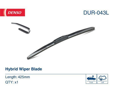 Denso DUR043L Wiper 43cm Honda Civic/CRX/HR-V, Subaru, Toyota Rav4 — Wipers