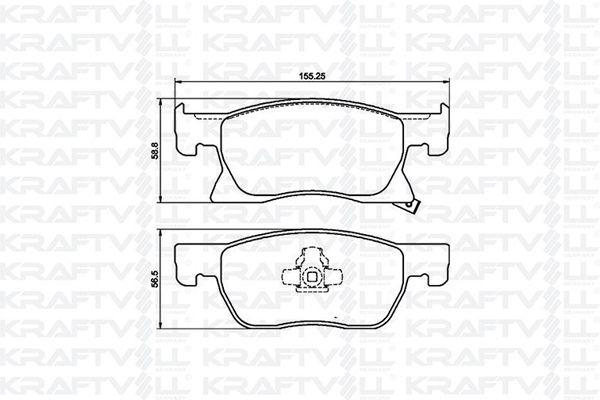 Kraftvoll 07010097 Front Brake Pad Astra K (Diameter 276) — Brake Pads