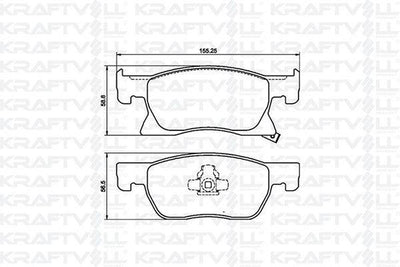 Kraftvoll 07010097 Front Brake Pad Astra K (Diameter 276) — Brake Pads