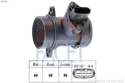 Facet 10.1158 Sensor Air Debimetresi Accent 03 > 05 Getz 03 > 06 1.5 CRDi 3 Cylinder (D3ea — Engine Management Sensors